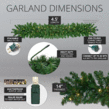 9' x 14" Oregon Fir SoftTwinkle Prelit Commercial LED Christmas Garland, 100 Warm White Lights