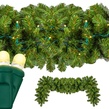 4.5' x 14" Sequoia Fir D5 Lux360 TM Prelit Commercial LED Christmas Garland, 50 Warm White Lights