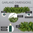 4.5' x 14" Sequoia Fir D5 Lux360 TM Prelit Commercial LED Christmas Garland, 50 Warm White Lights