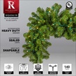 4.5' x 14" Sequoia Fir D5 Lux360 TM Prelit Commercial LED Christmas Garland, 50 Warm White Lights