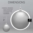 4" Gold Shatterproof Commercial Christmas Ornament, Matte Finish