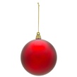 4" Red Shatterproof Commercial Christmas Ornament, Matte Finish