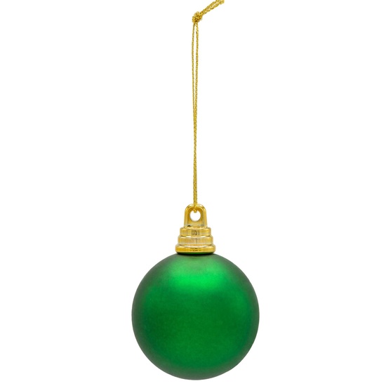 2" Green Shatterproof Commercial Christmas Ornament, Matte Finish