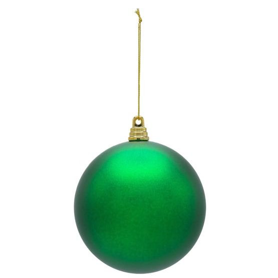 4" Green Shatterproof Commercial Christmas Ornament, Matte Finish