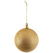 4" Gold Shatterproof Commercial Christmas Ornament, Glitter Finish