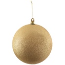 Gold Shatterproof Commercial Christmas Ornament, Glitter Finish