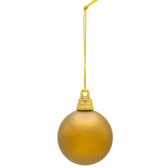 2" Gold Shatterproof Commercial Christmas Ornament, Matte Finish