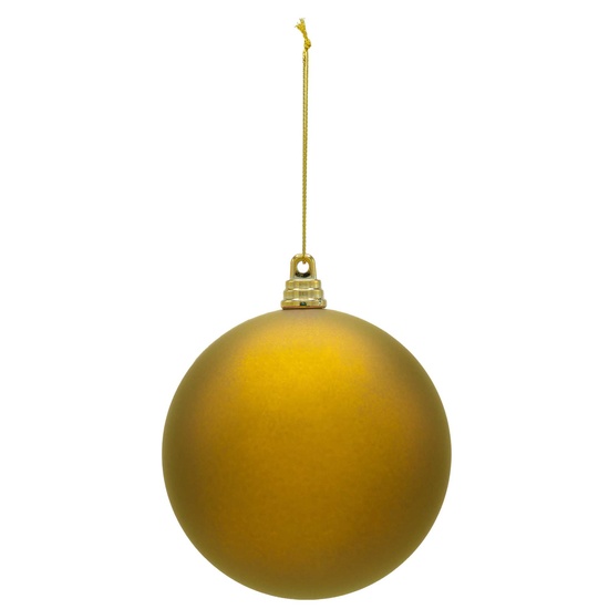 4" Gold Shatterproof Commercial Christmas Ornament, Matte Finish
