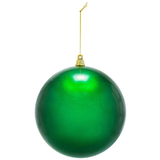 6" Green Shatterproof Commercial Christmas Ornament, Candy Finish