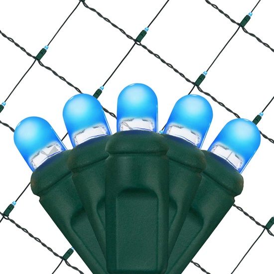 4' x 6' Lux360 TM Blue D5 TM LED Net Lights, Green Wire