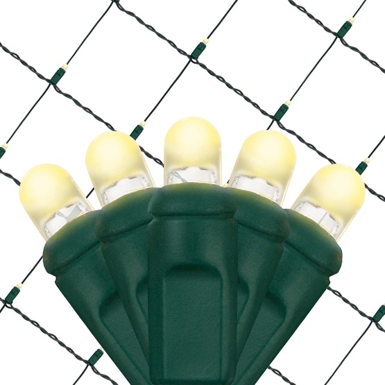 4' x 6' Lux360 TM Warm White D5 TM LED Net Lights, Green Wire