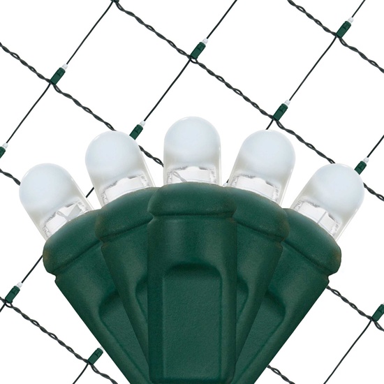 4' x 6' Lux360 TM Cool White D5 TM LED Net Lights, Green Wire