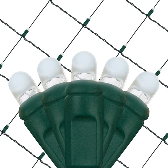 4' x 6' Lux360 TM Cool White D5 TM LED Net Lights, Green Wire