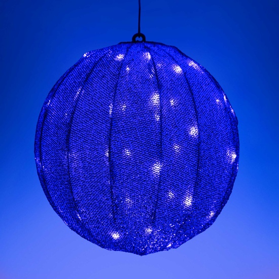 8" Blue Polymesh Light Ball Cover