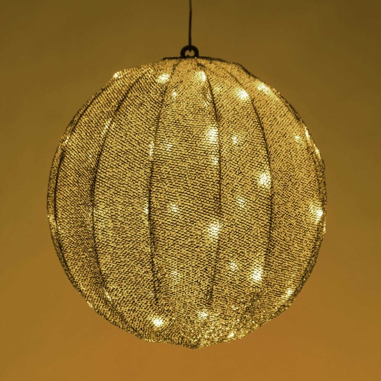 8" Gold Polymesh Light Ball Cover