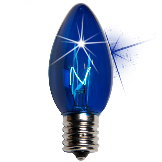 C9 Twinkle Blue Christmas Light Bulbs