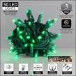 50 5mm Green SoftTwinkle LED Christmas Lights, 4" Spacing