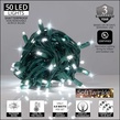 50 5mm Cool White SoftTwinkle LED Christmas Lights, 4" Spacing