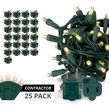 50 Warm White Outdoor LED Christmas Tree Lights, Mini 5MM, 6" Spacing, Contractor Pack