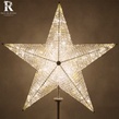 48" Shimmering Warm White LED Crystal 5 Point Star Tree Topper