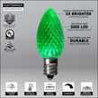 Kringle Traditions TM C7 120V Dimmable Green LED Christmas Light Bulbs