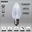 Kringle Traditions TM C7 120V Dimmable Cool White LED Christmas Light Bulbs