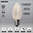 Kringle Traditions TM C7 120V Dimmable Pure White LED Christmas Light Bulbs