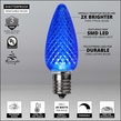 Kringle Traditions TM C9 120V Dimmable Blue LED Christmas Light Bulbs
