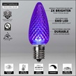 Kringle Traditions TM C9 120V Dimmable Purple LED Christmas Light Bulbs
