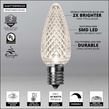 Kringle Traditions TM C9 120V Dimmable Pure White LED Christmas Light Bulbs