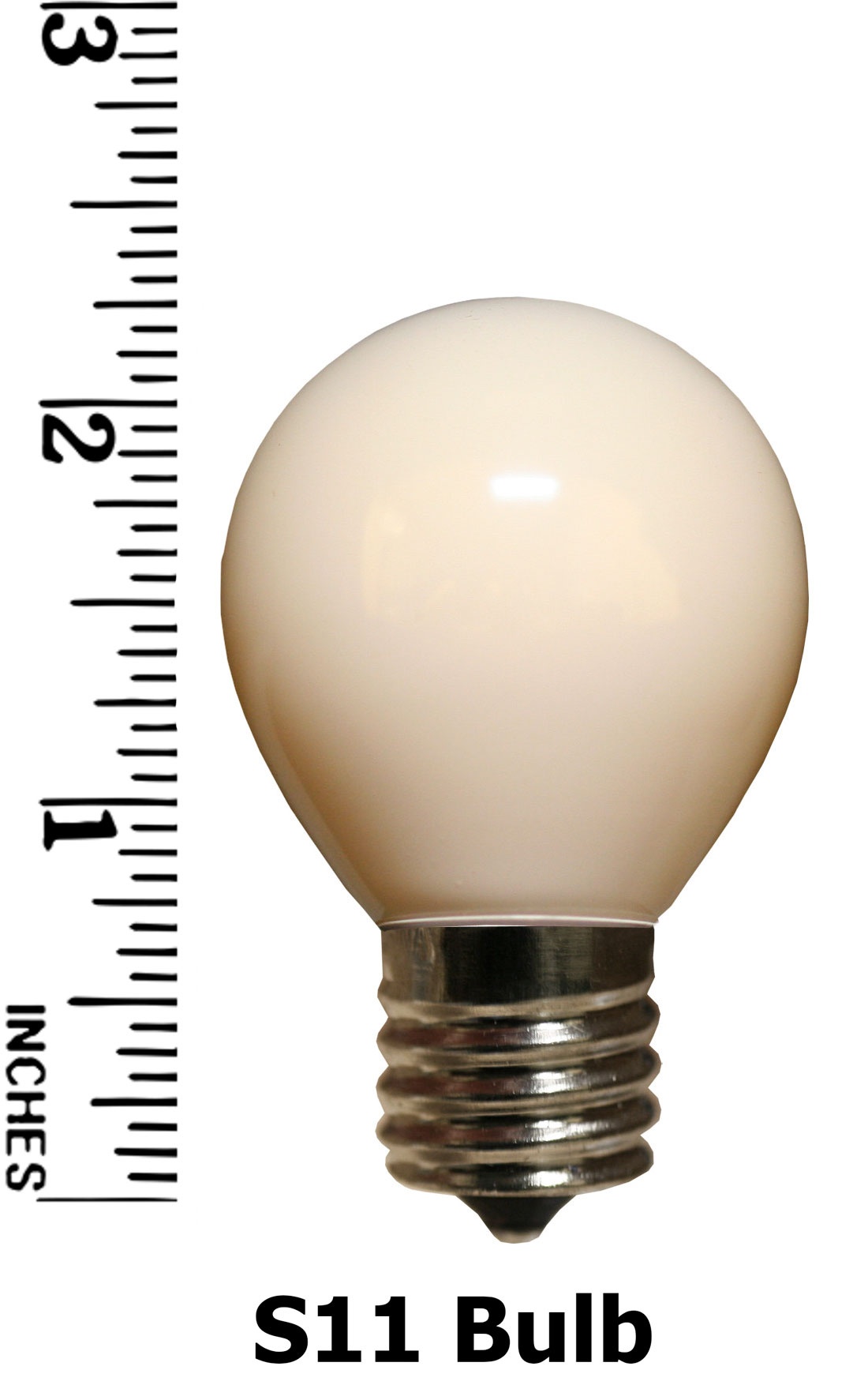 E17 Patio and Party Light Bulbs - S11 Opaque White, 10 Watt