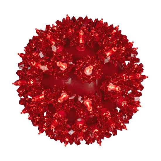 6" Red T5 LED Starlight Sphere, 50 Lights