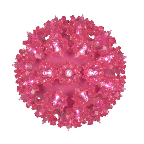 6" Pink T5 LED Starlight Sphere, 50 Lights