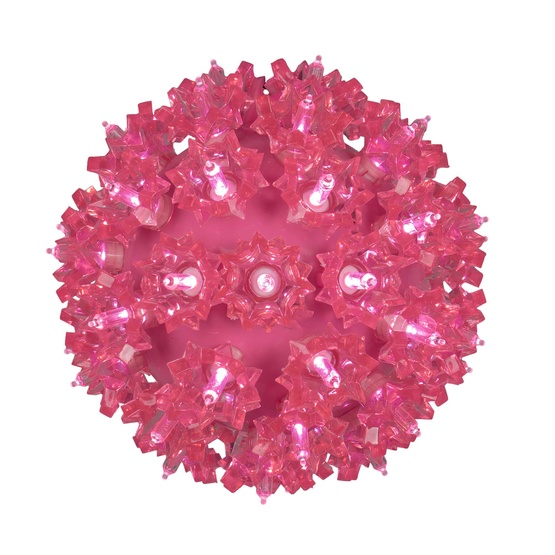 6" Pink T5 LED Starlight Sphere, 50 Lights