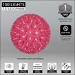 7.5" Pink T5 LED Starlight Sphere, 100 Lights