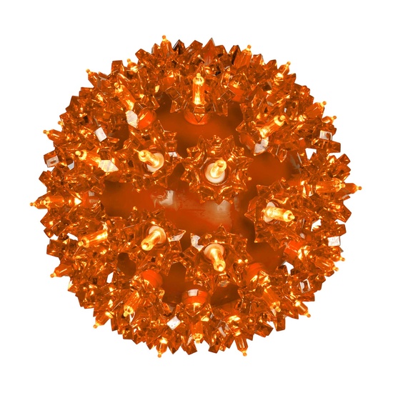 6" Amber T5 LED Starlight Sphere, 50 Lights