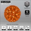 6" Amber T5 LED Starlight Sphere, 50 Lights