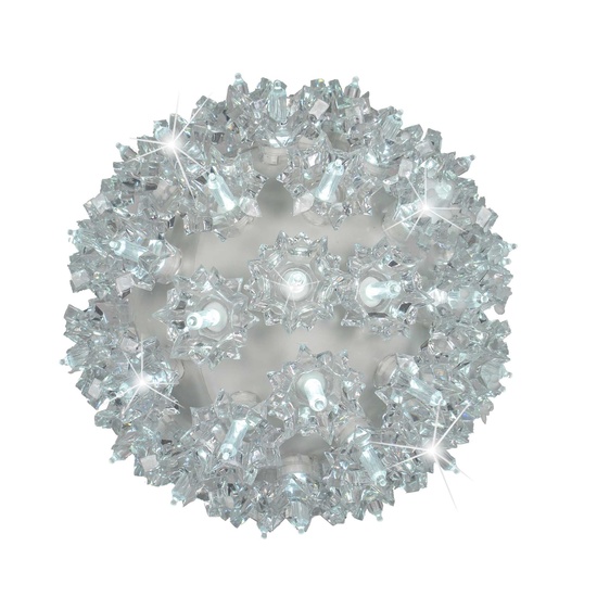 6" Cool White T5 LED Twinkle Starlight Sphere, 50 Lights