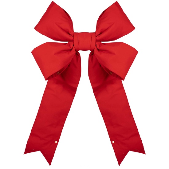 15" Red Structural 3D Canvas Christmas Bow