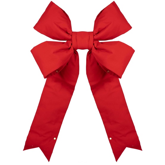 15" Red Structural 3D Canvas Christmas Bow