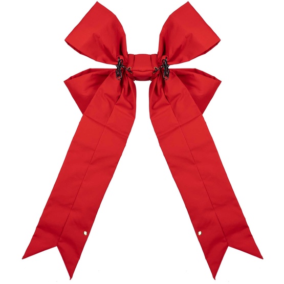 15" Red Structural 3D Canvas Christmas Bow