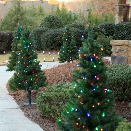 outdoor decorations 2 39 walkway pre lit winchester fir christmas lights rope led