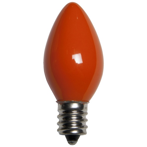 C7 Christmas Light Bulb C7 Orange Christmas Light Bulbs, Opaque