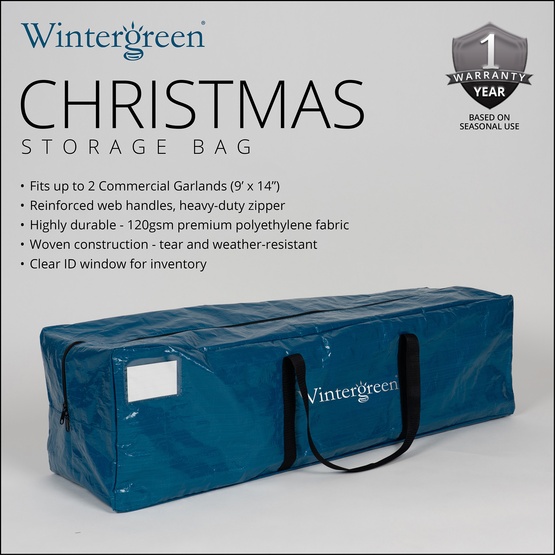 Wintergreen 36" x 10" x 10" Multi-Use Christmas Storage Bag