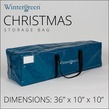 Wintergreen 36" x 10" x 10" Multi-Use Christmas Storage Bag