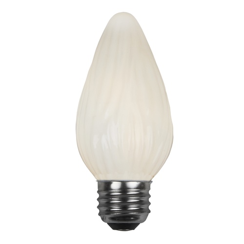 E26 Party and Sign Bulbs F15 Flame Opaque White, 40 Watt Replacement