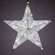 18" LED Silver Folding Polymesh Star, White Lights 