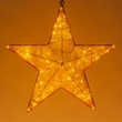 18" LED Gold Folding Polymesh Star, Gold Lights 