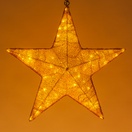 LED Gold Folding Polymesh Star, Gold Lights 