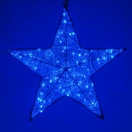LED Blue Folding Polymesh Star, Blue Lights 
